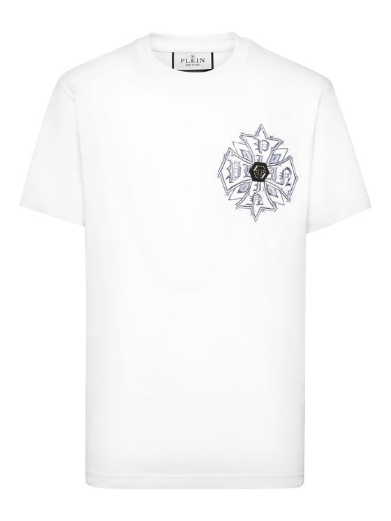 PHILIPP PLEIN PHILIPP PLEIN T-Shirt 26169 Biały Regular Fit