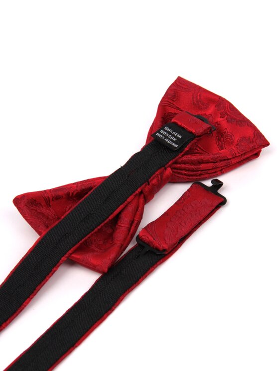 ELSNER ELSNER Παπιγιόν BUTTERFLY Z JEDWABNEGO ŻAKARDU A5093 Κόκκινο