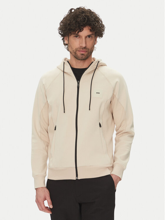 BOSS BOSS Суитшърт Saggy 50537204 Бежов Regular Fit