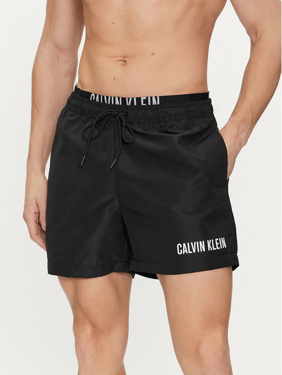 Calvin Klein Swimwear Kopalne hlače KM0KM00992 Črna Regular Fit