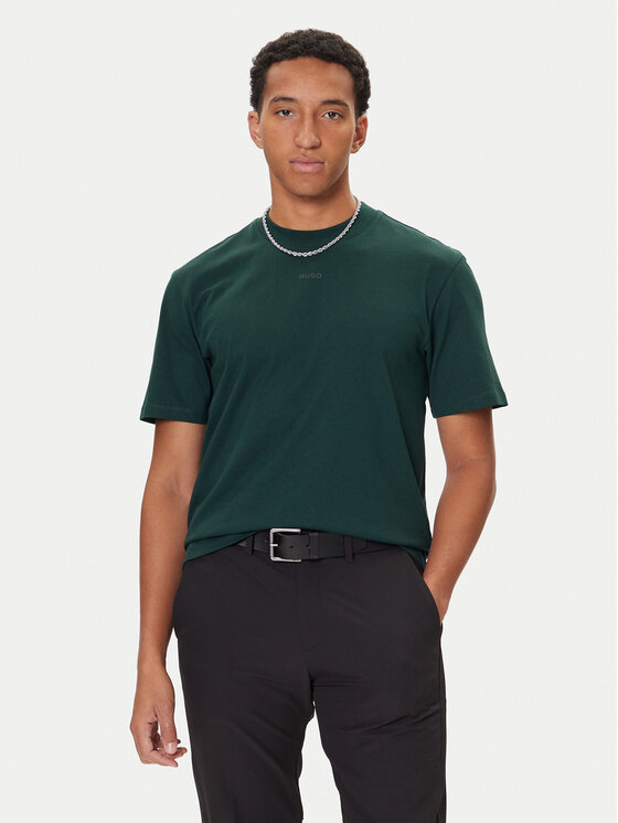 HUGO HUGO T-shirt Dapolino 50488330 Zelena Relaxed Fit
