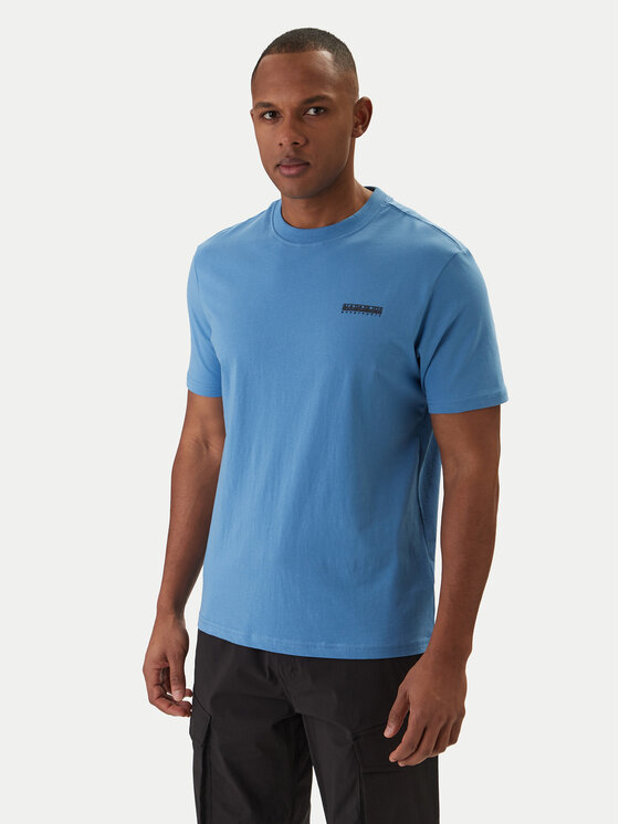 Napapijri Tricou Smallbox NP0A88TR Albastru Regular Fit