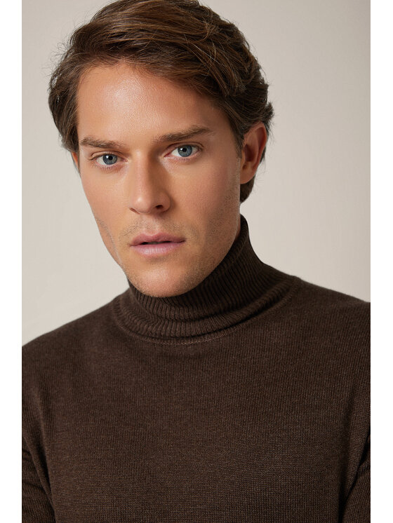 Lancerto Lancerto Sweter Sigmar SW073225000079 Brązowy Regular Fit