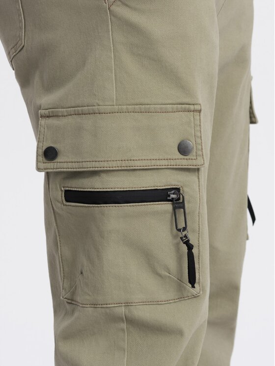Ombre Ombre Joggery OM-PAJO-0125 Khaki Cargo Fit