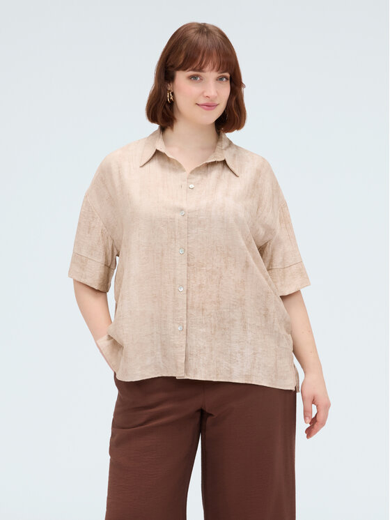 Fiorella Rubino Fiorella Rubino Camicia 5020L000187N002 Crema Boxy Fit