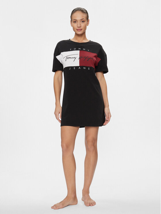 Tommy Jeans Každodenné šaty UW0UW04969 Čierna Relaxed Fit