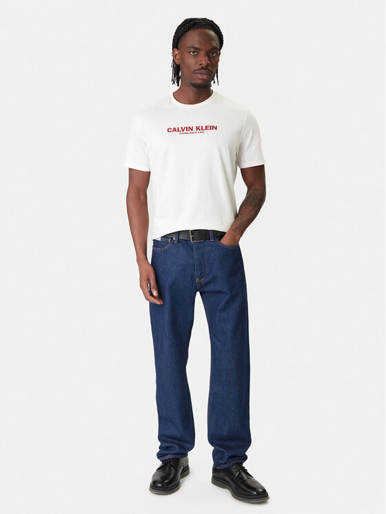 Calvin Klein Calvin Klein T-Shirt 30s Graphic LV04RE820G Biały Regular Fit