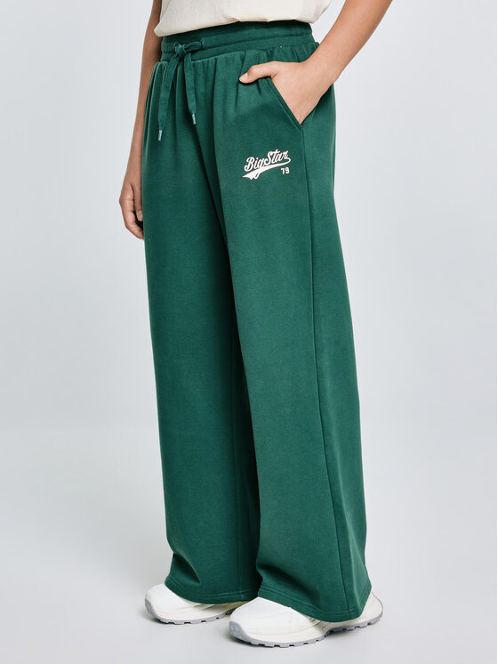 BIG STAR BIG STAR Spodnie dresowe RUBILIAPW Zielony Basic Fit
