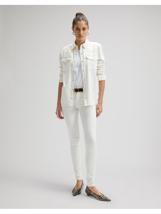 Lee Lee Jeansy SCARLETT HIGH Biały Skinny Fit