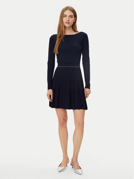 Morgan Morgan Sukienka dzianinowa 251-RMCLO Granatowy Slim Fit