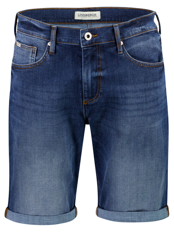 Lindbergh Lindbergh Kratke traperice 30-550002HEA Plava Regular Fit