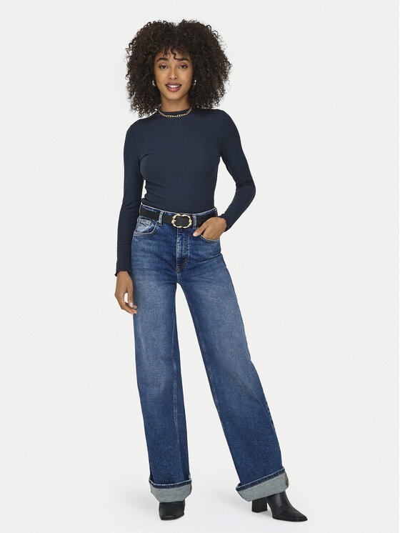 ONLY ONLY Blúzka Emma 15180040 Modrá Slim Fit