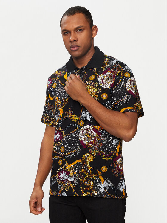 Just Cavalli Just Cavalli Поло 75OAG6R0 Чорний Regular Fit