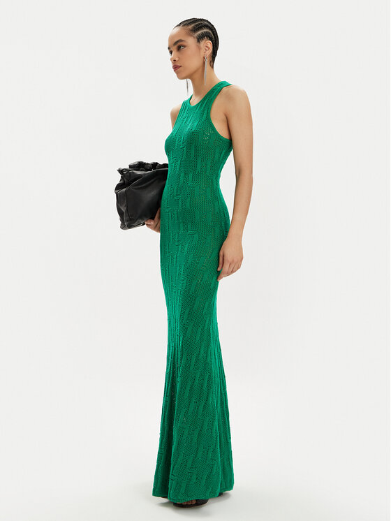 KARL LAGERFELD KARL LAGERFELD Trikotažinė suknelė 241W1335 Žalia Slim Fit
