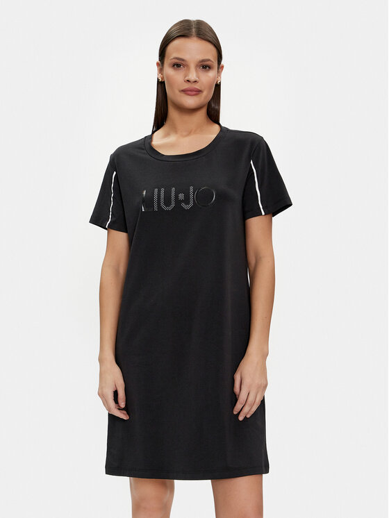 Liu Jo Každodenné šaty TA4263 JS088 Čierna Regular Fit
