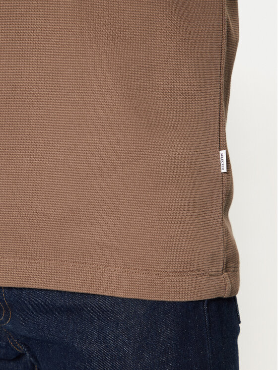 Selected Homme Selected Homme Polo 16095710 Brązowy Regular Fit