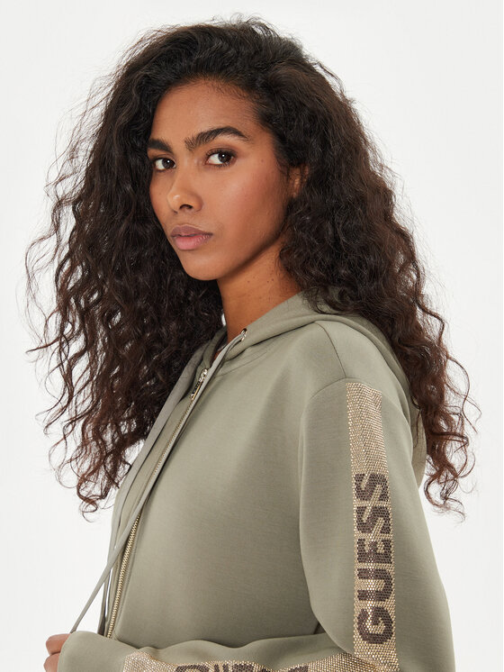Guess Guess Felpa W4YQ22 KBYE2 Verde Regular Fit