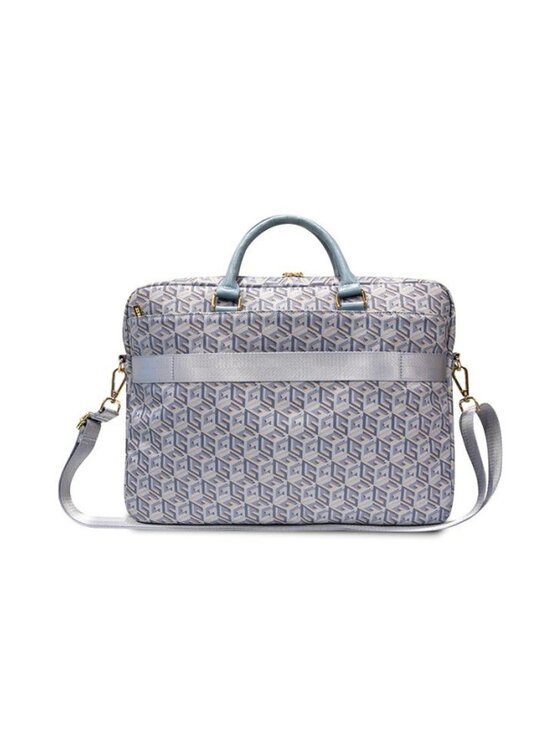 Guess Guess Torba na laptopa G Cube Stripes Niebieski