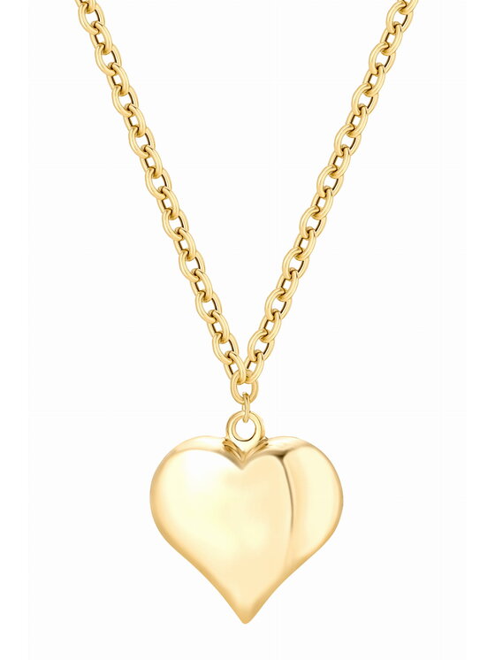 Naszyjnik Alicja&Maria Jewellery, Żółte złocenie, Naszyjnik z dużym sercem Cherish Gold