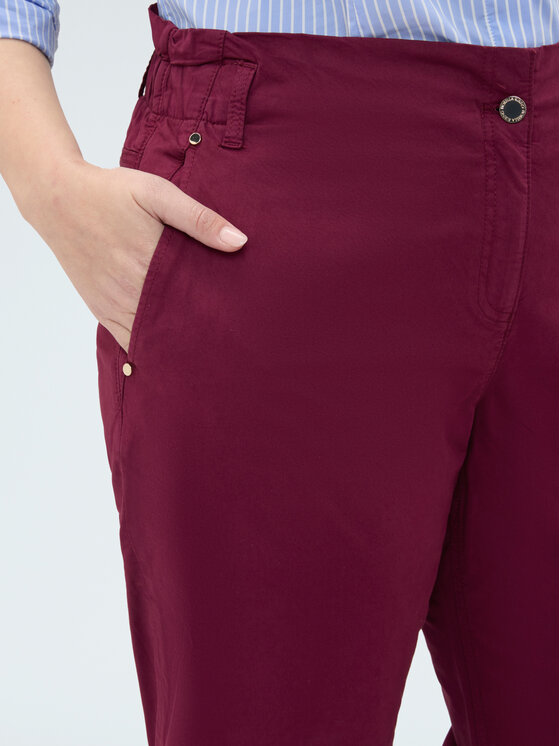 Fiorella Rubino Fiorella Rubino Spodnie materiałowe P706T205201N036 Bordowy Boy Fit