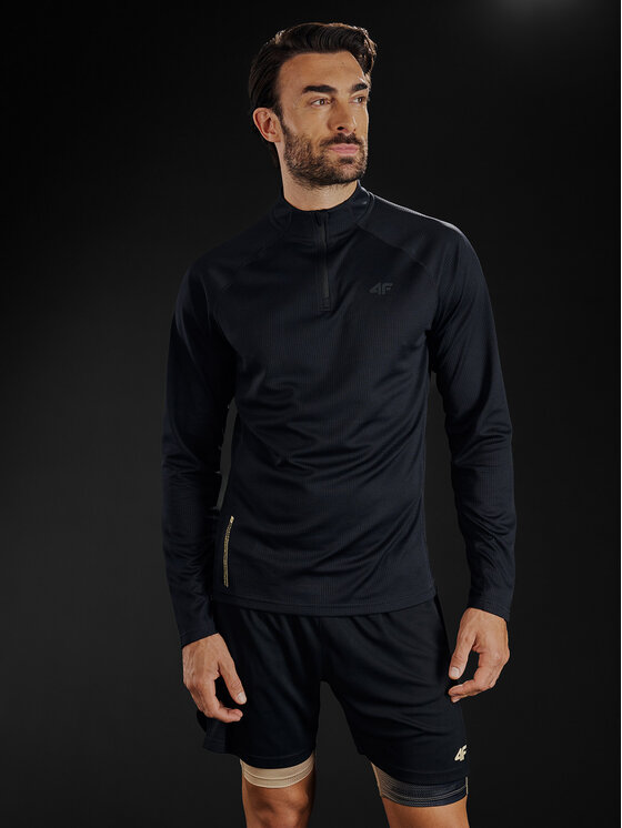 4F 4F Koszulka techniczna GOLDEN WARRIOR Czarny Regular Fit