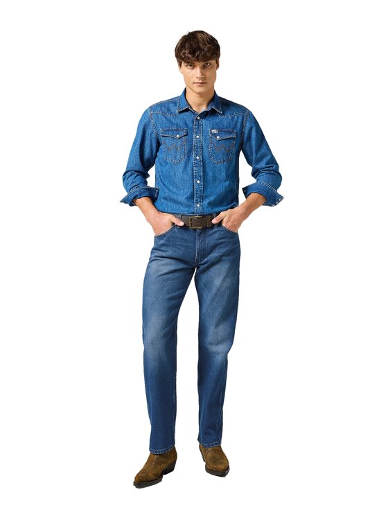 Wrangler Wrangler Jeansy 112358041 Niebieski Regular Fit