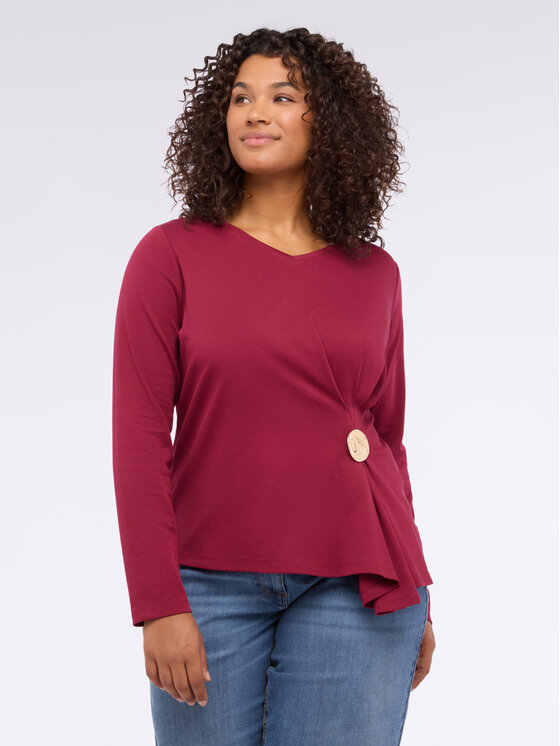 Fiorella Rubino Fiorella Rubino T-shirt G099L008776N036 Bordeaux Regular Fit