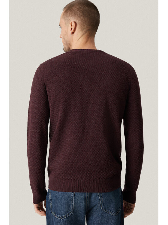 Próchnik Próchnik Sweter PM17 SW073225000116 Bordowy Regular Fit
