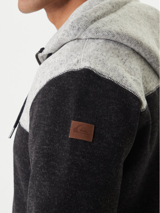 Quiksilver Quiksilver Μπλούζα Keller Block Zip EQYFT05122 Γκρι Regular Fit