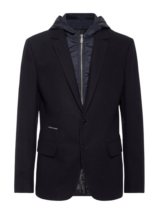 PHILIPP PLEIN PHILIPP PLEIN Marynarka 25525 Granatowy Regular Fit