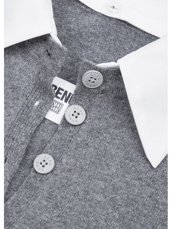 BENU BENU Kardigan Sweter Szary Regular Fit