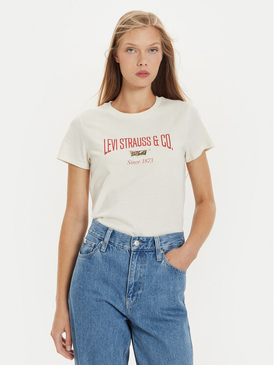 Levi's® T-krekls The Perfect 17369-2805 Écru Standard Fit