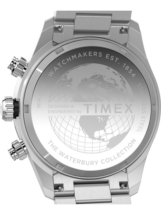 Timex Timex Zegarek TW2Y19200 Srebrny