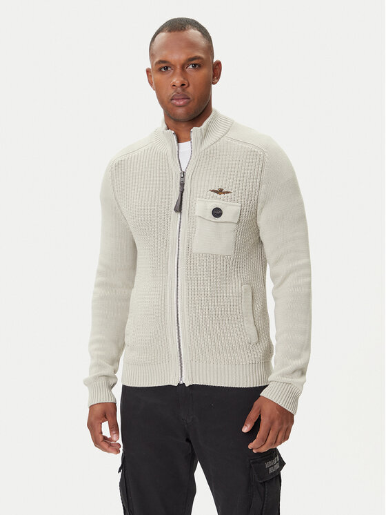 Aeronautica Militare Aeronautica Militare Kardigan 252MA1565UL00409 Bež Regular Fit