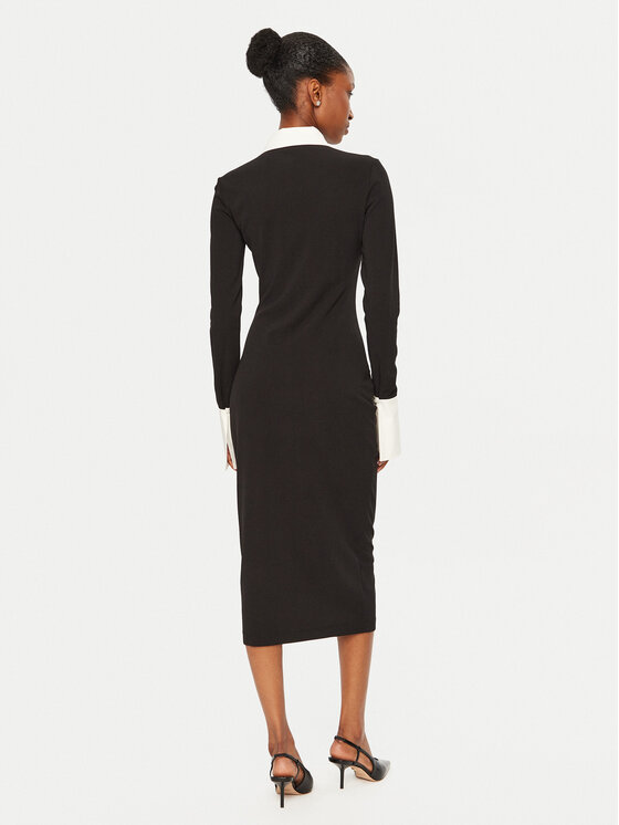 KARL LAGERFELD KARL LAGERFELD Hétköznapi ruha A1W13031 Fekete Slim Fit