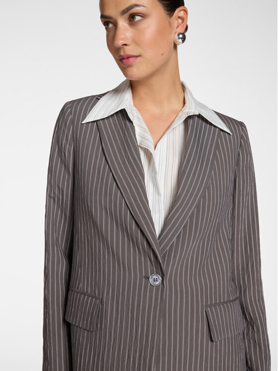 Elena Mirò Elena Mirò Marynarka Q145P100087N001 Szary Slim Fit