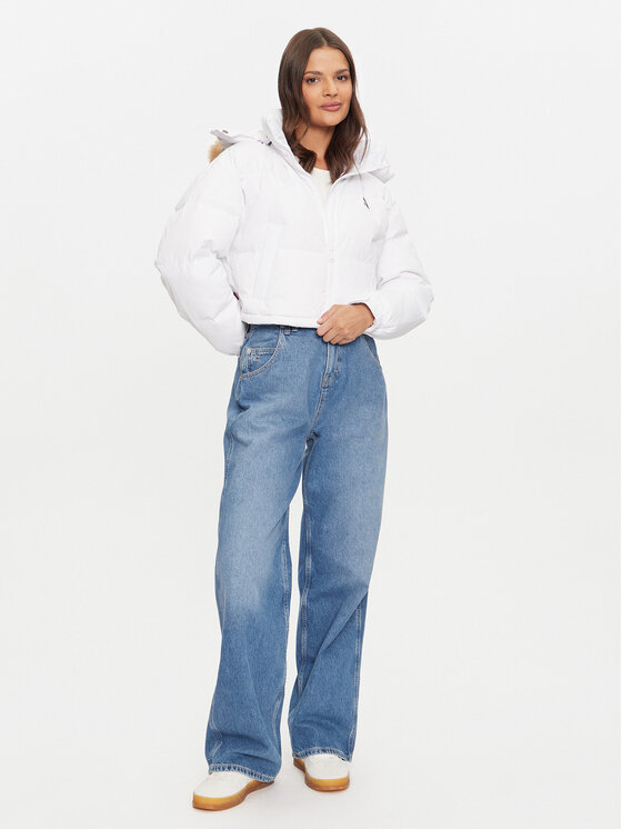 Tommy Jeans Tommy Jeans Pehelykabát Alaska DW0DW19687 Fehér Regular Fit