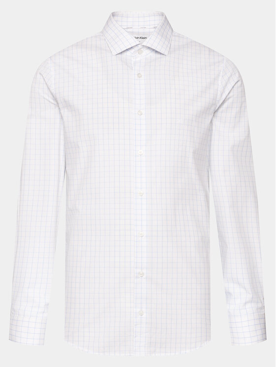 Calvin Klein Calvin Klein Πουκάμισο K10K112303 Λευκό Fitted Fit