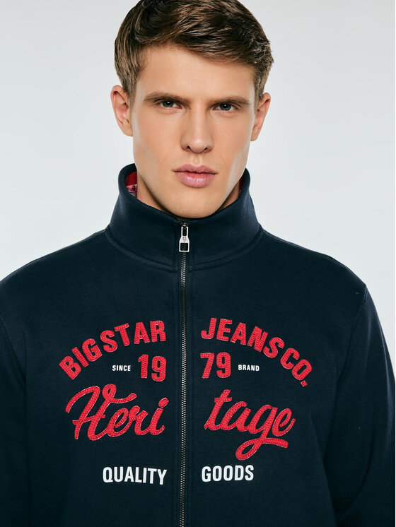 BIG STAR BIG STAR Bluza SHON Granatowy Basic Fit