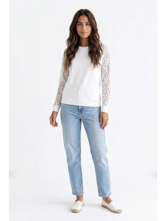 FIGL FIGL Blúzka M1352 Krémová Regular Fit