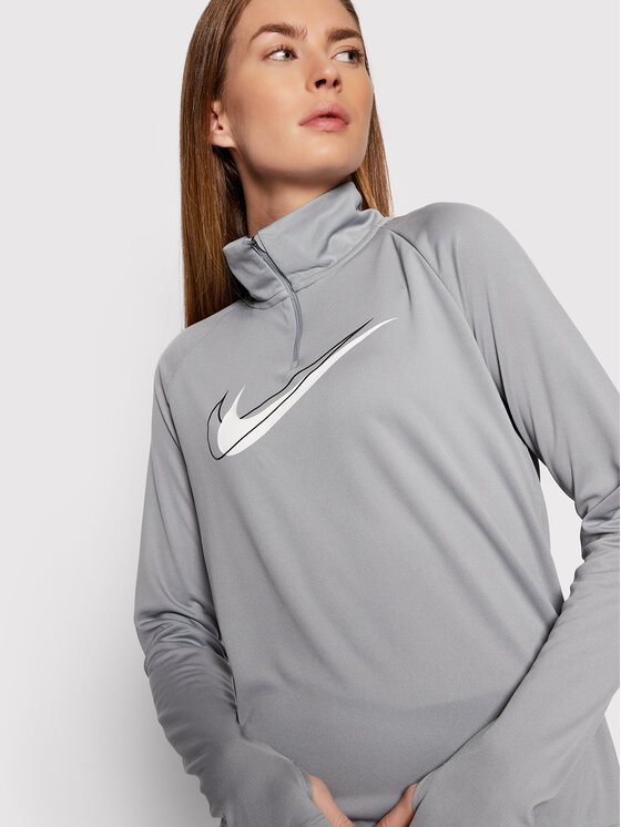 Nike Nike Bluza techniczna Swoosh Run DD4902 Szary Regular Fit