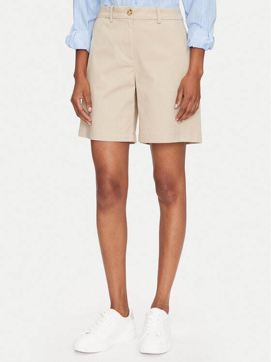 Gant Gant Šortky z materiálu 4020119 Béžová Regular Fit