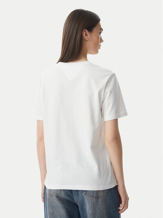 Tommy Jeans Tommy Jeans T-shirt Novelty DW0DW23159 Bianco Relaxed Fit