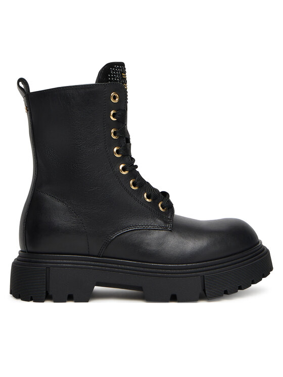 Elisabetta Franchi Elisabetta Franchi Туристически oбувки Lace-Up Bootie F4A5-E0411-1251 D Черен