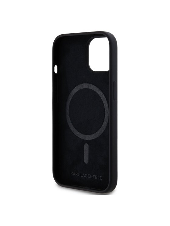 KARL LAGERFELD KARL LAGERFELD Etui na telefon Karl Head Print MagSafe Czarny
