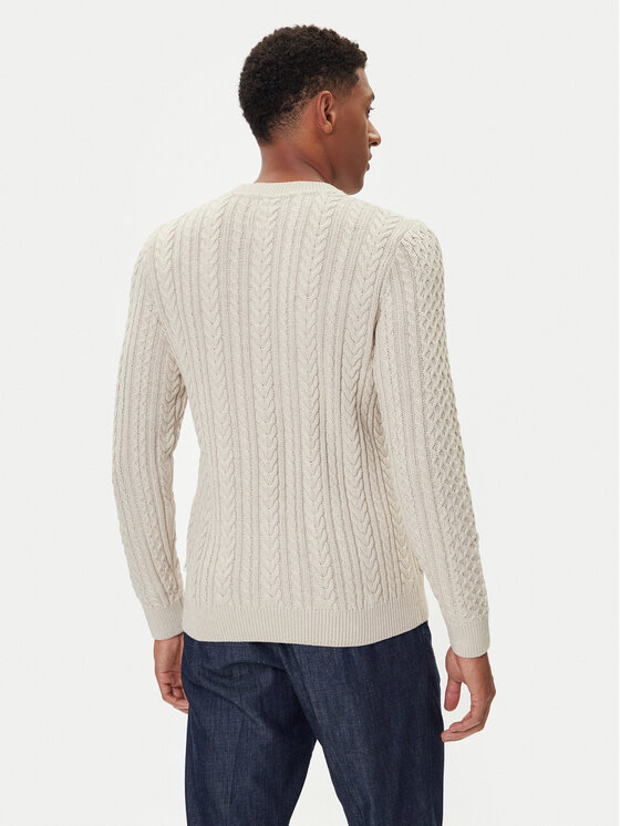Jack & Jones Jack & Jones Sweter Blusean 12283486 Beżowy Regular Fit