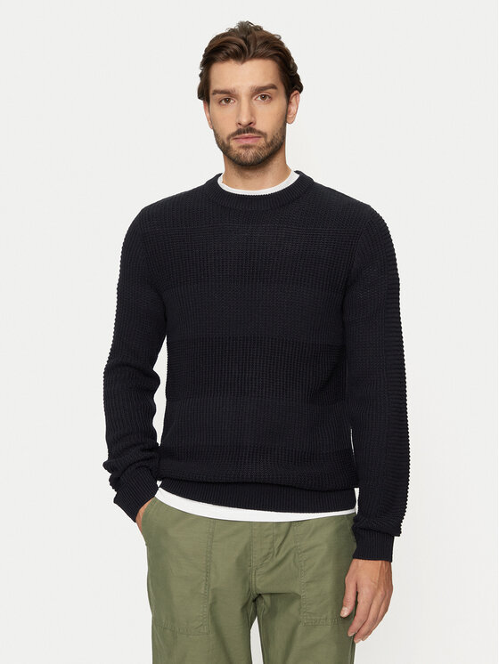 Jack&Jones Džemperis Hugo 12258607 Tumši zils Regular Fit