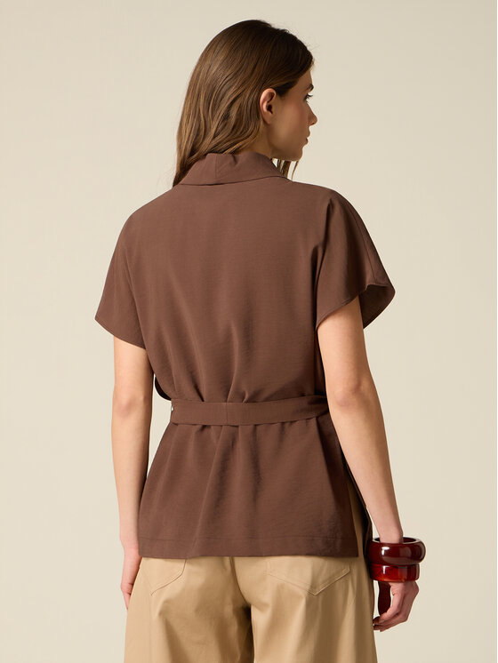 Oltre Oltre Marynarka R011J100338N022 Brązowy Regular Fit