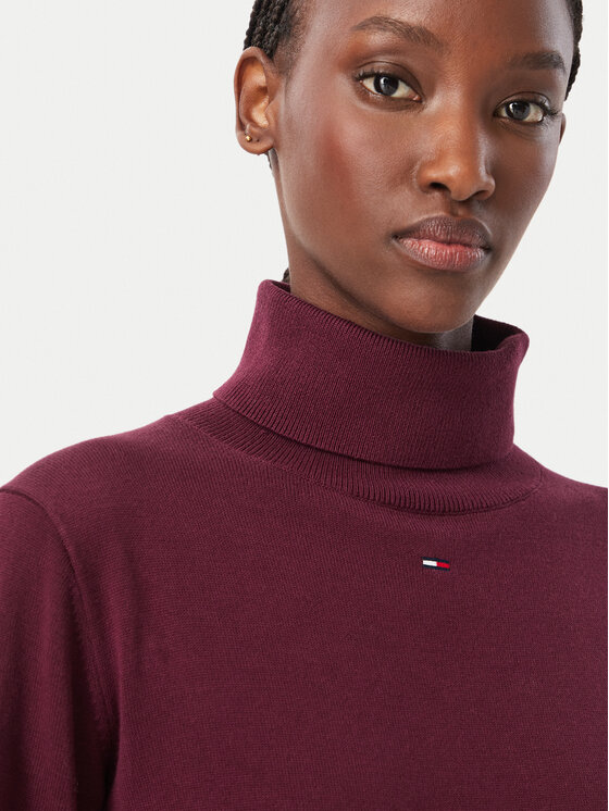 Tommy Jeans Tommy Jeans Sukienka dzianinowa Ess DW0DW23460 Fioletowy Regular Fit