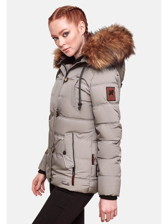 Navahoo Navahoo Kurtka zimowa Zoja Szary Casual Fit